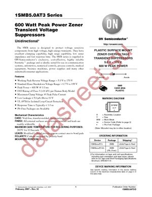 1SMB20AT3 datasheet  